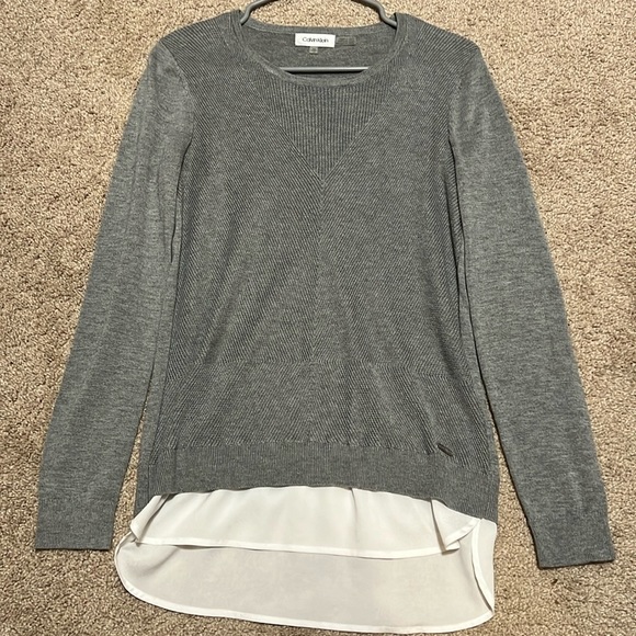Calvin Klein Sweaters - Grey Crewneck Sweater Shirt
